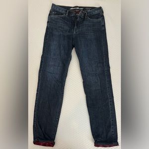 Eddie Bauer flannel lined Boyfriend, relaxed jeans